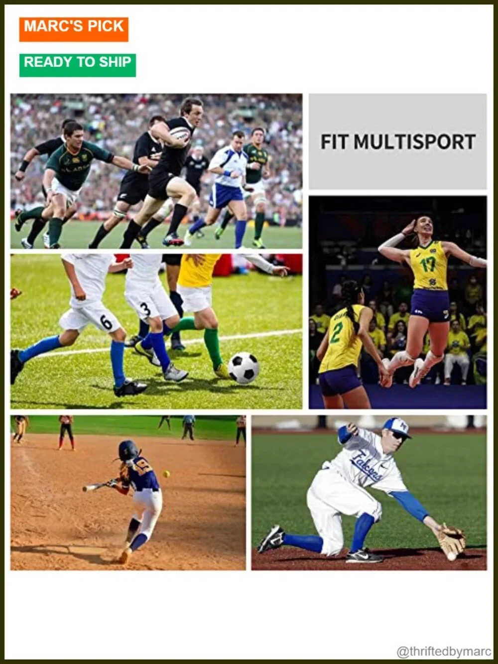3 Pack Knee High Athletic Socks for Multi-Sport